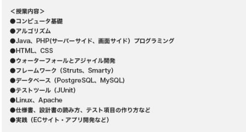 プログラマカレッジで学べる言語