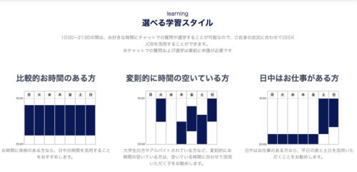 GEEK JOB（ギークジョブ）-講義日程